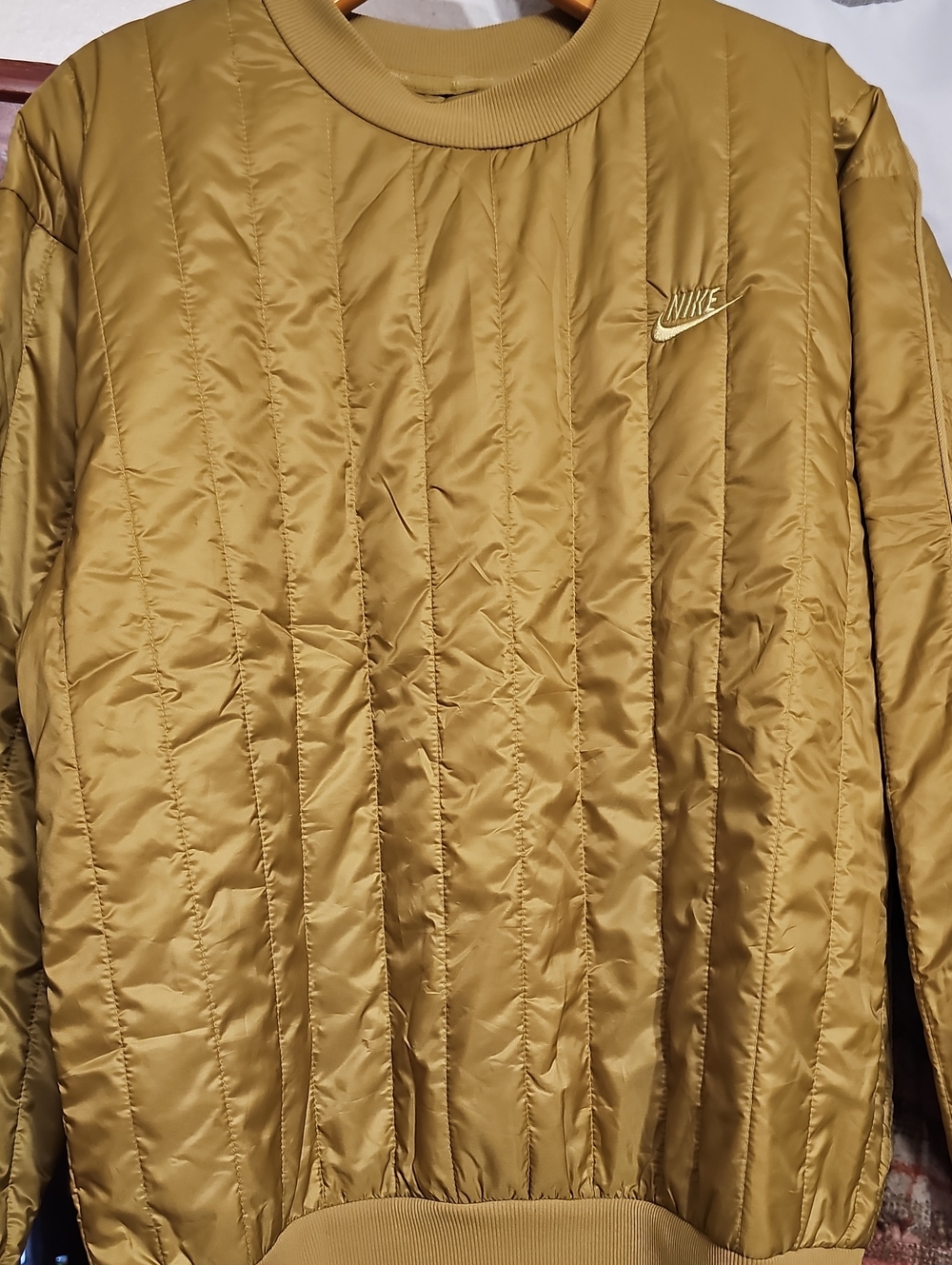 Nike Sportswear Therma-FIT Tech Pack Winterized Crew Size Small NWT Gold Moss